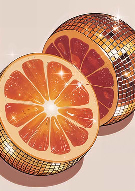 Orange Disco Ball Slices