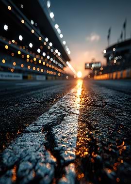 Race Track at Sunset