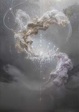 Abstract Celestial Clouds and Light