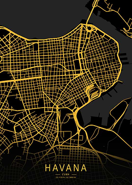 Golden Havana City Map