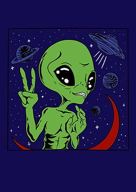 Peaceful Alien in Space