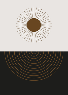 Minimalist Sun Geometric Art