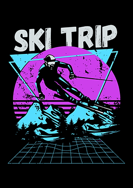 Ski Trip Retro Design