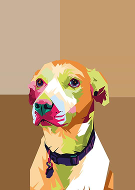Colorful Dog Portrait