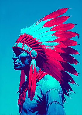 Spirit of the Plains - Native American Chief Portrait