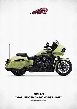 Indian Challenger Dark Horse Motorcycle Art