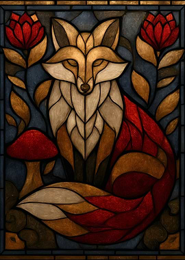 Stained Glass Fox