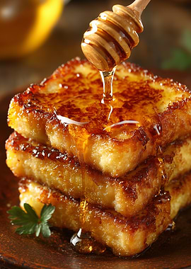 French Toast with Honey Drizzle