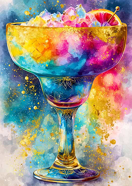 Colorful Margarita Watercolor Painting