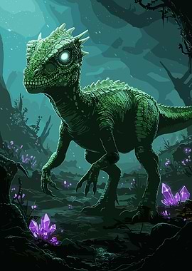 Dinosaur in Crystal Cave