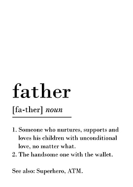 Funny Father Definition Home Office Heartfelt Dad family humor