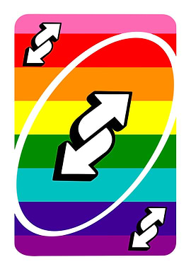 Rainbow Reverse Uno Card