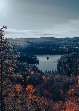 Autumn Lake Landscape
