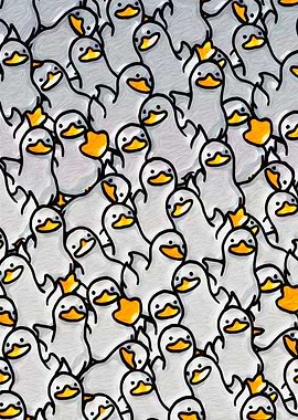 Duck Pattern Drawing Art