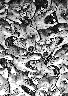 Angry Wolves Pattern