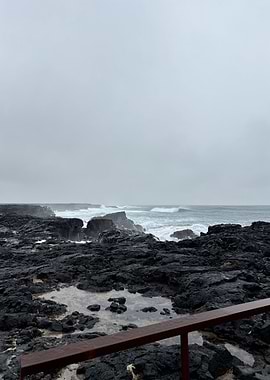 Rocky Coastline on Overcast Day