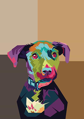 Colorful Dog Portrait