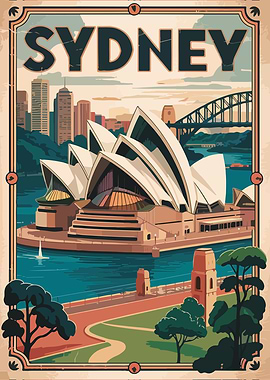 Sydney Travel Poster