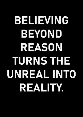 Believing Beyond Reason Text Art