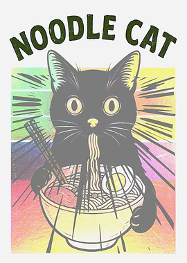 Noodle Cat Ramen Poster