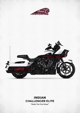 Indian Challenger Elite Motorcycle Poster