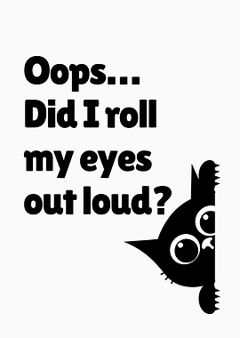 Funny Black Cat Poster