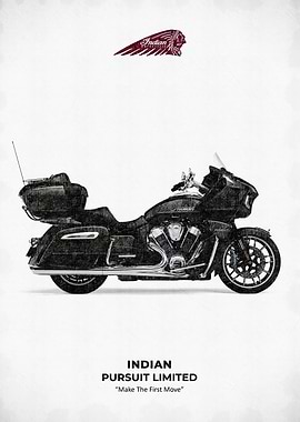 Indian Pursuit Limited Motorcycle Art
