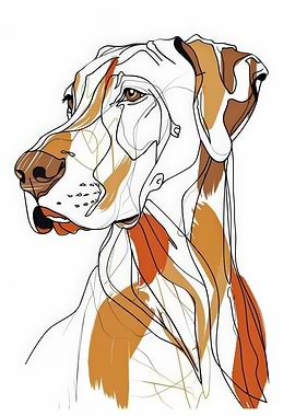 Abstract Dog Portrait