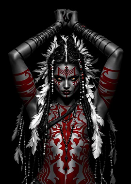 Mystic Warrior Woman Portrait