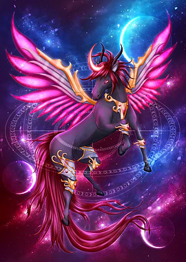 Winged Stallion in Space