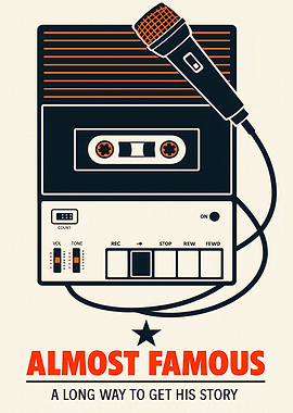 Almost Famous Cassette Recorder and Microphone