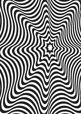 Optical Illusion Black and White Pattern