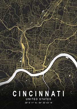 Cincinnati Silver City Map