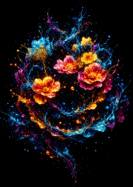 Floral Nebula Abstract