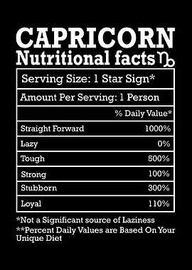 Capricorn Nutritional Facts Zodiac Sign