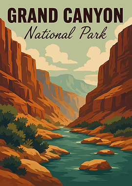 Grand Canyon National Park Illustration