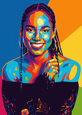 Alicia Keys Pop Art Portrait