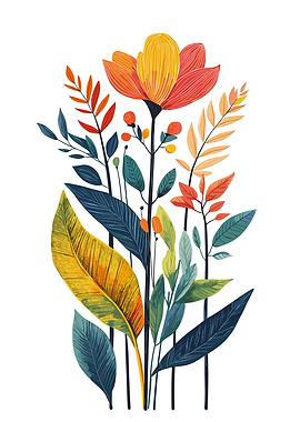 Modern Botanical Floral Art