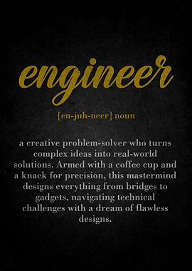 Engineer Definition Art Print