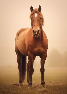Majestic Brown Horse Portrait