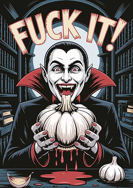 Vampire with Garlic: 'F*ck It!'