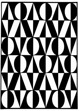 Black and White Geometric Pattern