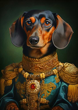 Regal Dachshund Portrait