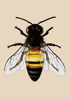 Detailed Bee Illustration