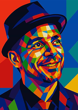 Frank Sinatra Colorful Portrait