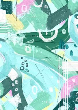 Abstract Brushstroke Painting