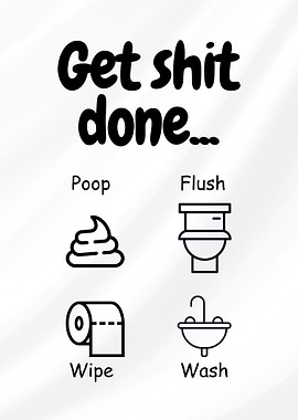 Funny Bathroom Poster