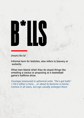 Balls Definition Text Art