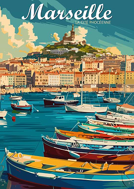 Marseille, France Travel Poster