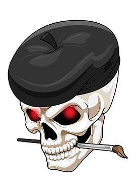 Skull Painter Paintbrush